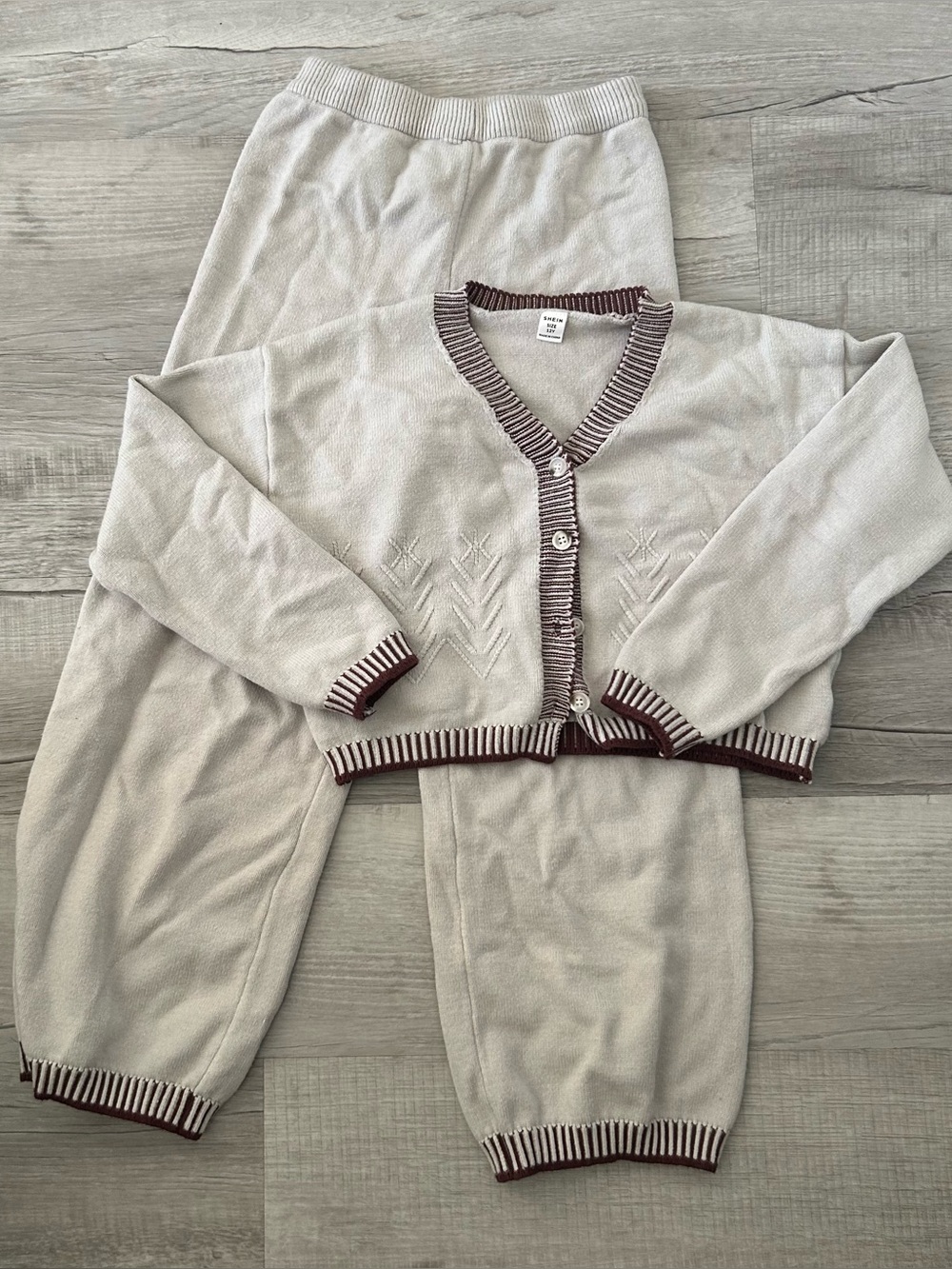 shein kids matching knit set